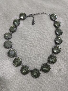 Vera Wang- Green Crystal Statement Necklace - Women Jewelry